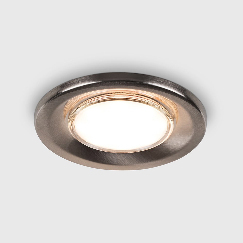 ValueLights Brushed Chrome Cool White LED Ceiling Downlight 4 Pack Image 3