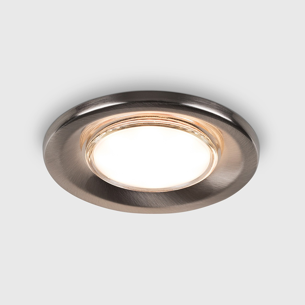 ValueLights Brushed Chrome Warm White LED Ceiling Downlight 6 Pack Image 3