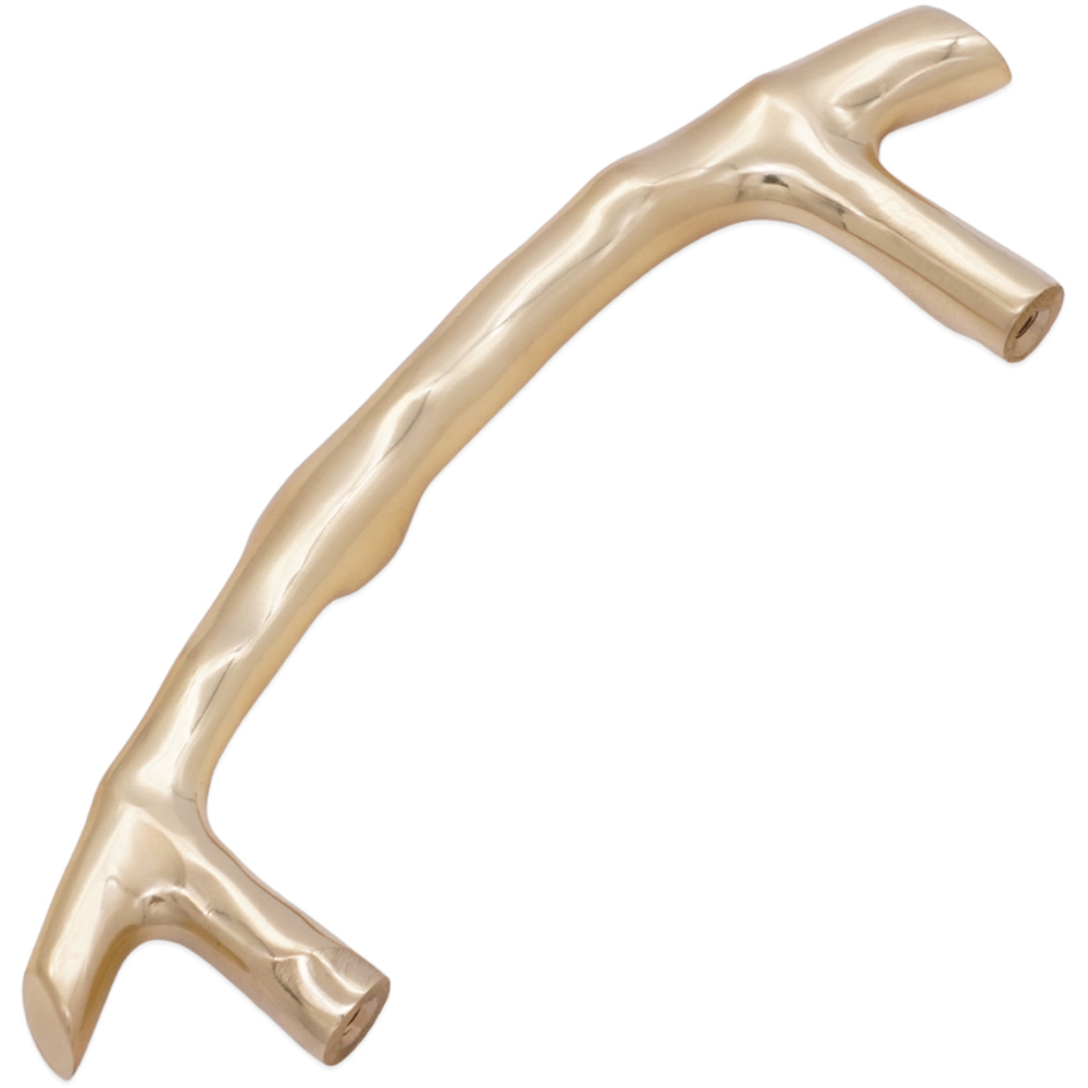 Spira Brass Bamboo Polished Brass Cabinet Pull Handle 150mm Image 3