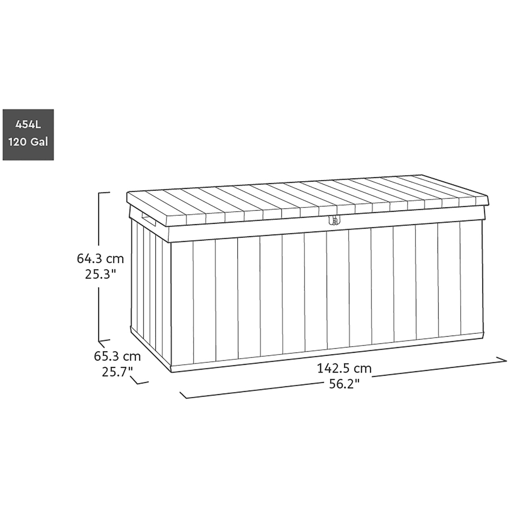 Keter Darwin 120 Grey Garden Storage Box 454L Image 8