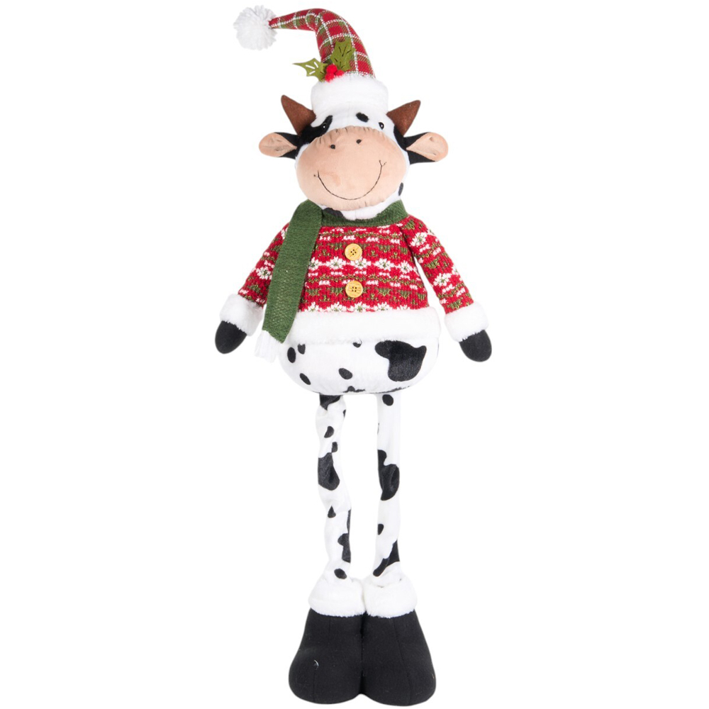 Extendable Christmas CowWhite and Black Image 4