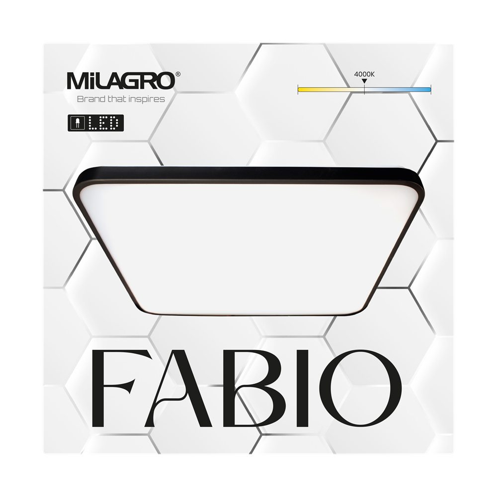 Milagro Fabio Black Ceiling Lamp 47cm 230V Image 5