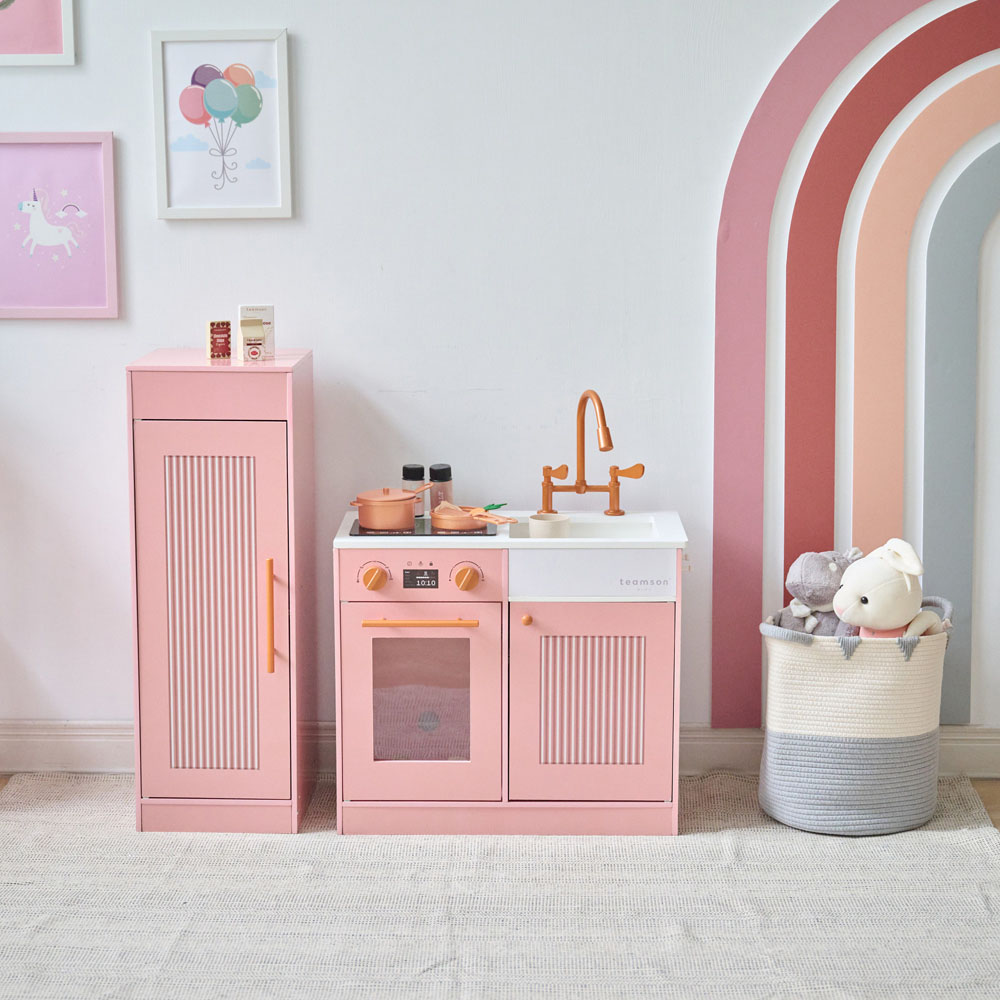 Teamson Kids Little Chef Peach Chester Sleek Play Kitchen Image 2