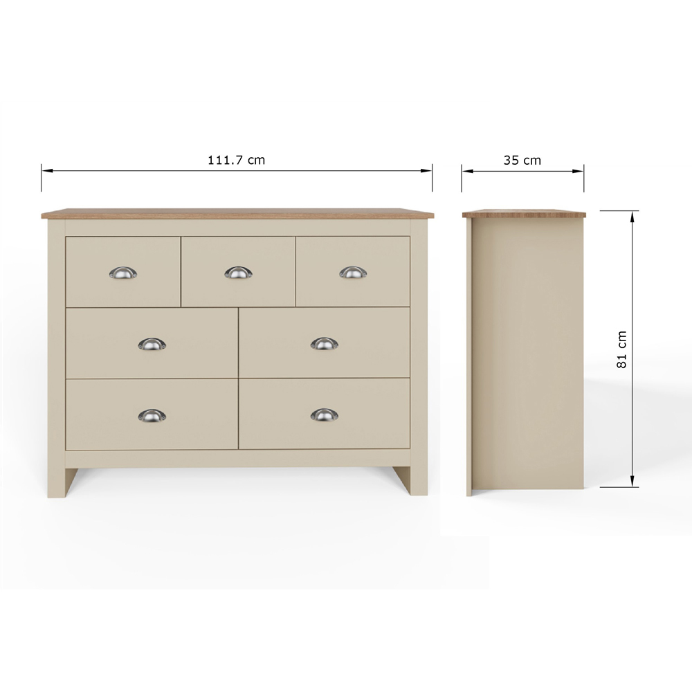 GFW Lancaster Cream 2 Piece Bedroom Furniture Set Image 5