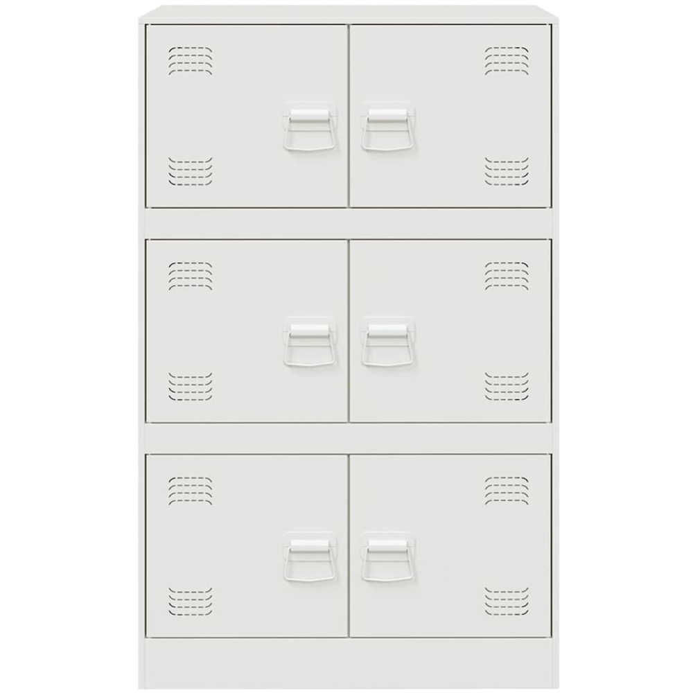 vidaXL 6 Door White Steel Sideboard Image 5