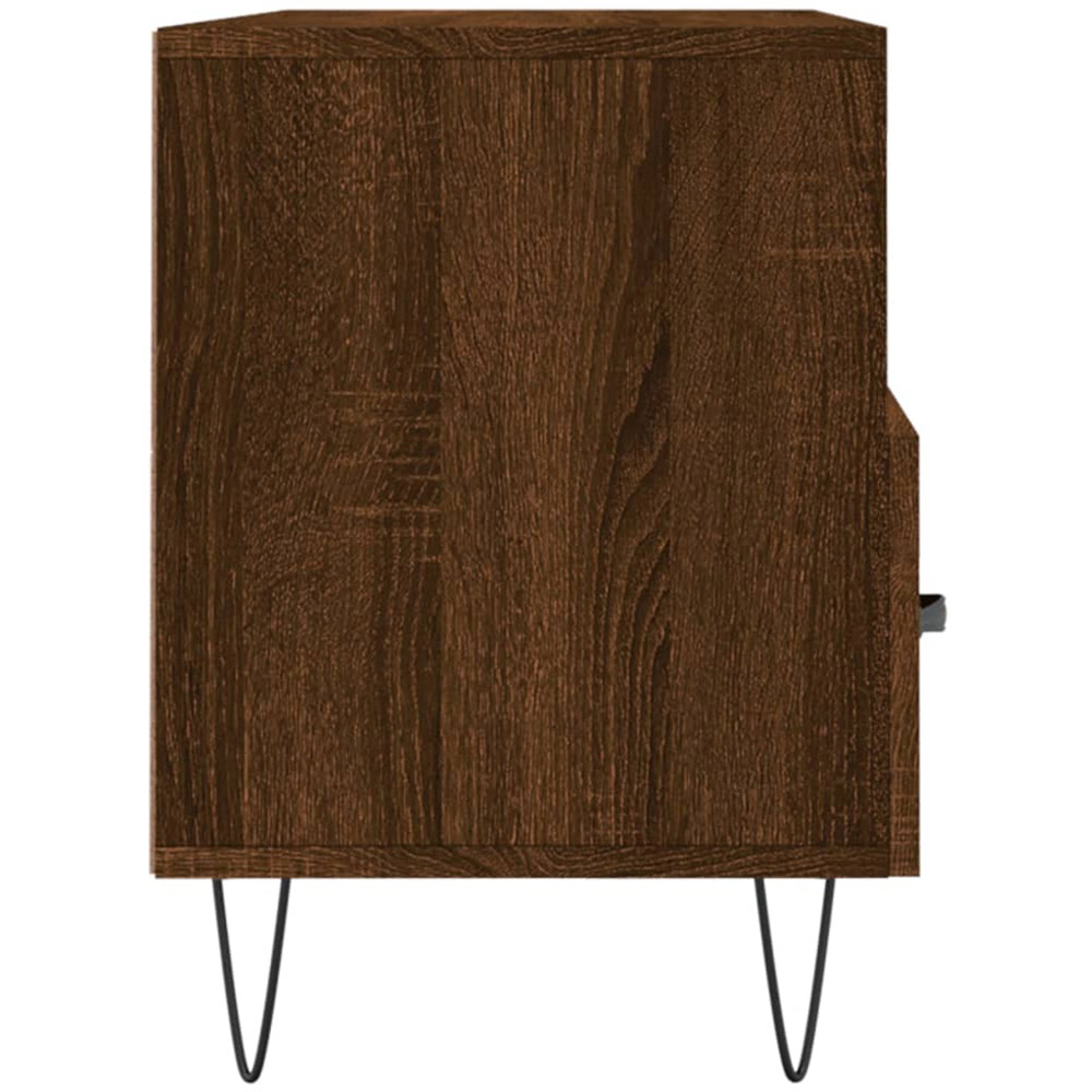 vidaXL 3 Drawer 3 Shelf Brown Oak TV Cabinet Image 7