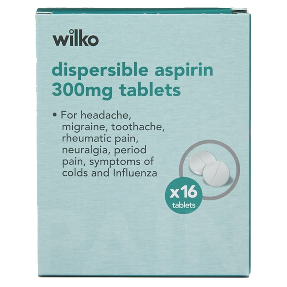 Wilko Dispersible Aspirin 16 pack Image