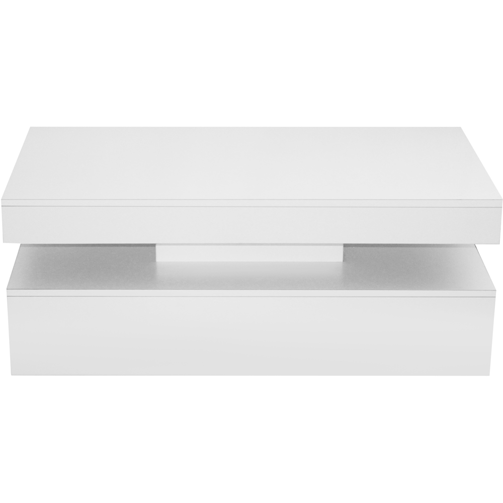 Comfy Living White High Gloss LED Coffee Table Image 3