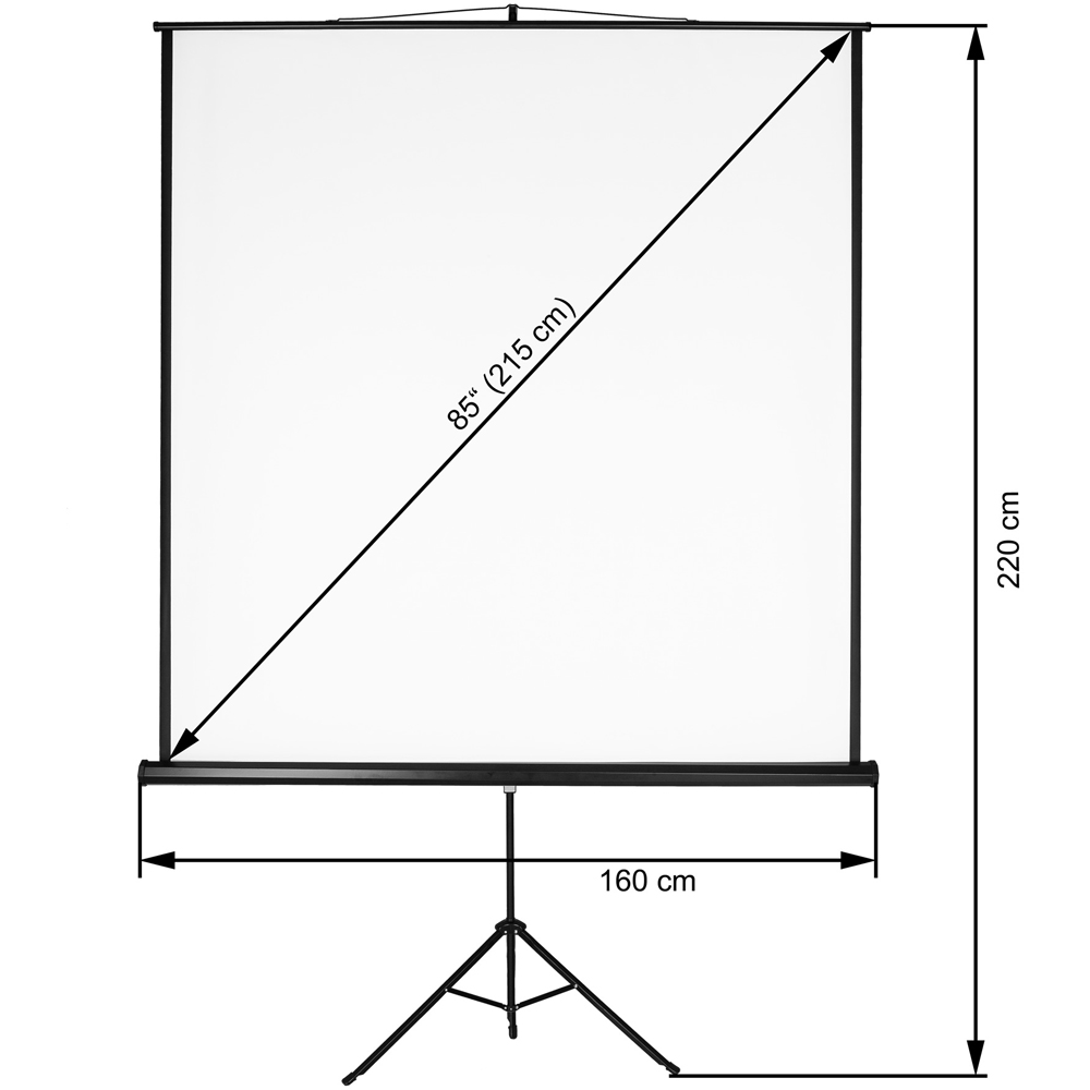 tectake Extendable Tripod Projector Screen 110 inch Image 7