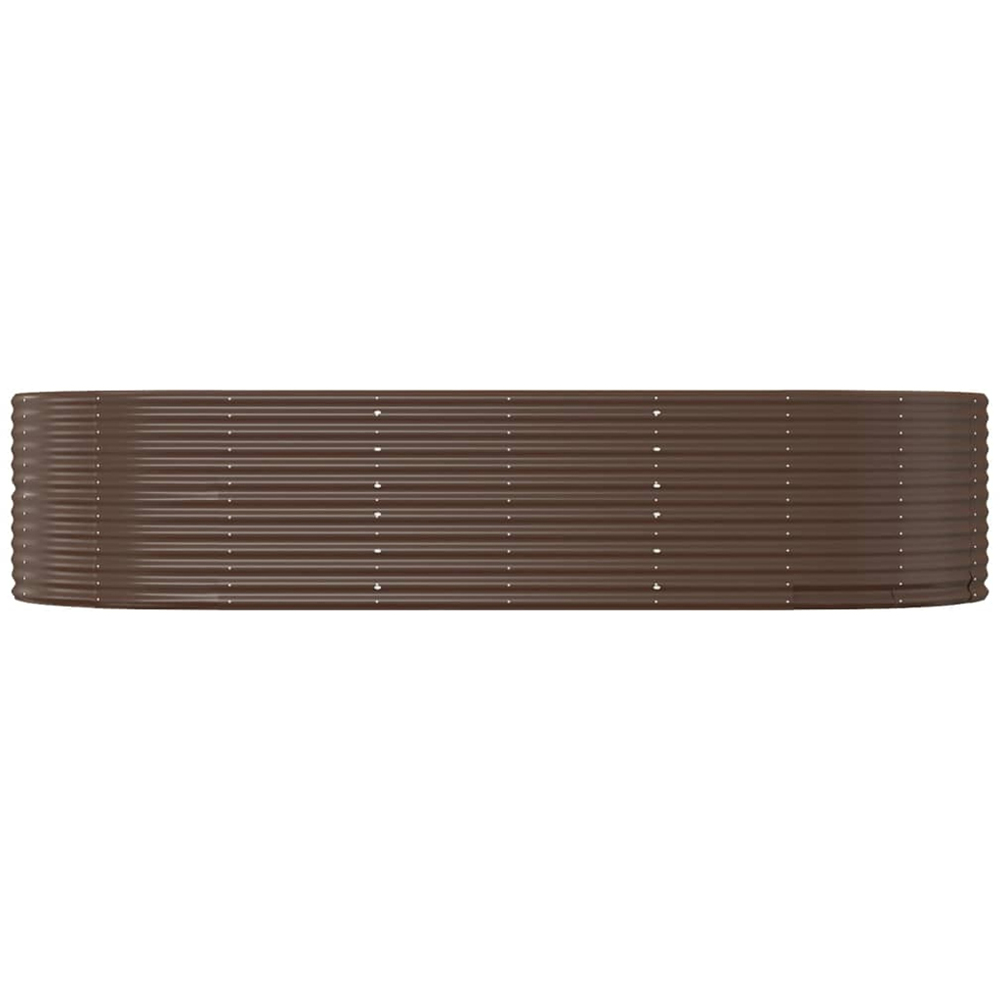 vidaXL Brown Galvanised Steel Raised Garden Bed 68 x 140 x 291cm Image 2