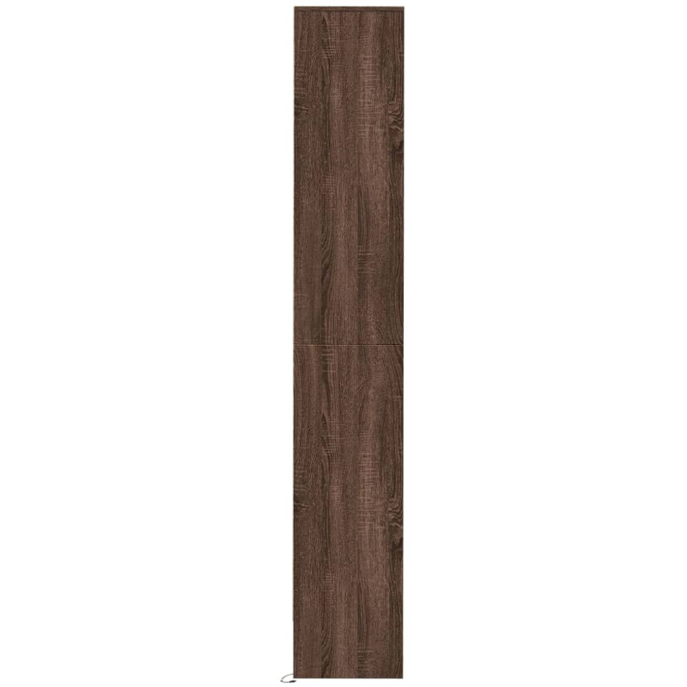 vidaXL Single Door 3 Shelf Brown Oak Sideboard with LED Lights Image 4