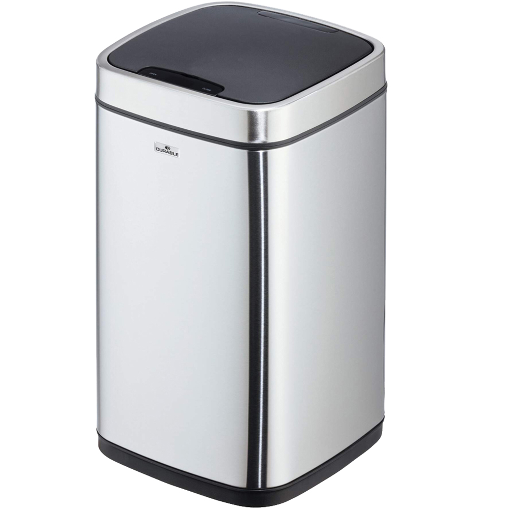Durable Silver Motion Sensor Bin 12L Image 1