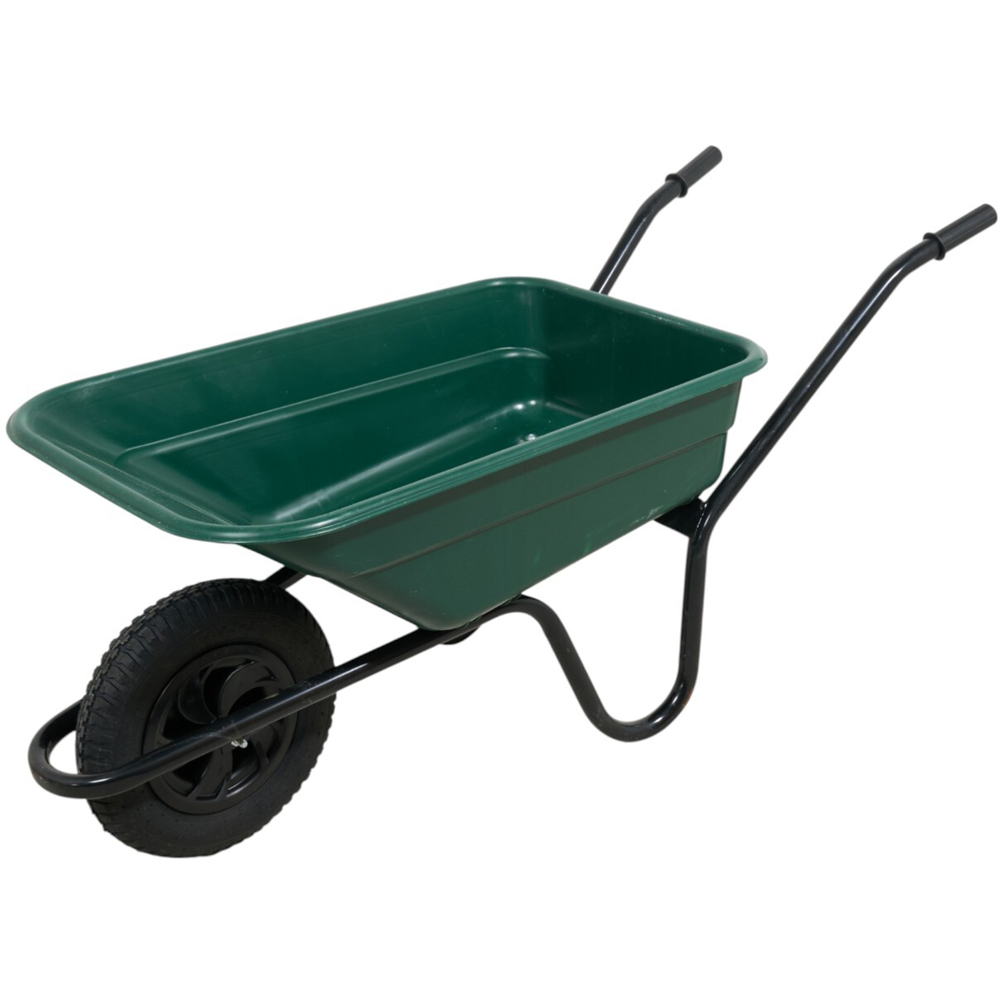 Shire Poly Pneumatic Wheelbarrow Green Image 3