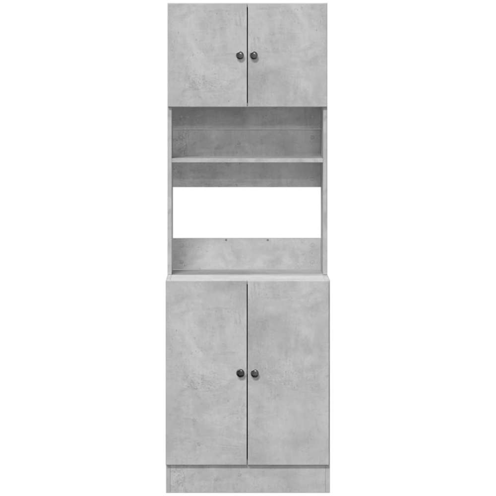vidaXL 4 Door Single Shelf Concrete Grey Kitchen Cabinet Image 4