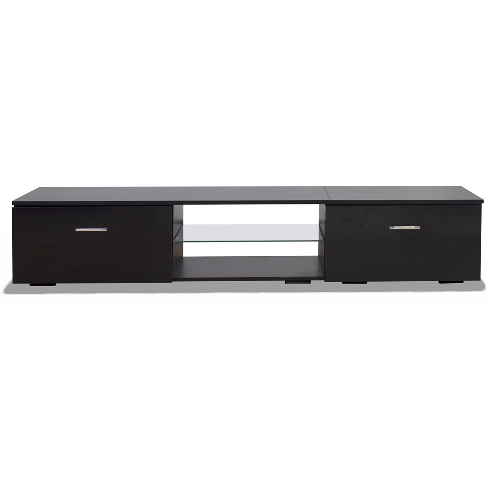 MDA Designs Avior 1600 2 Door Black TV Cabinet with LED Lighting Image 3