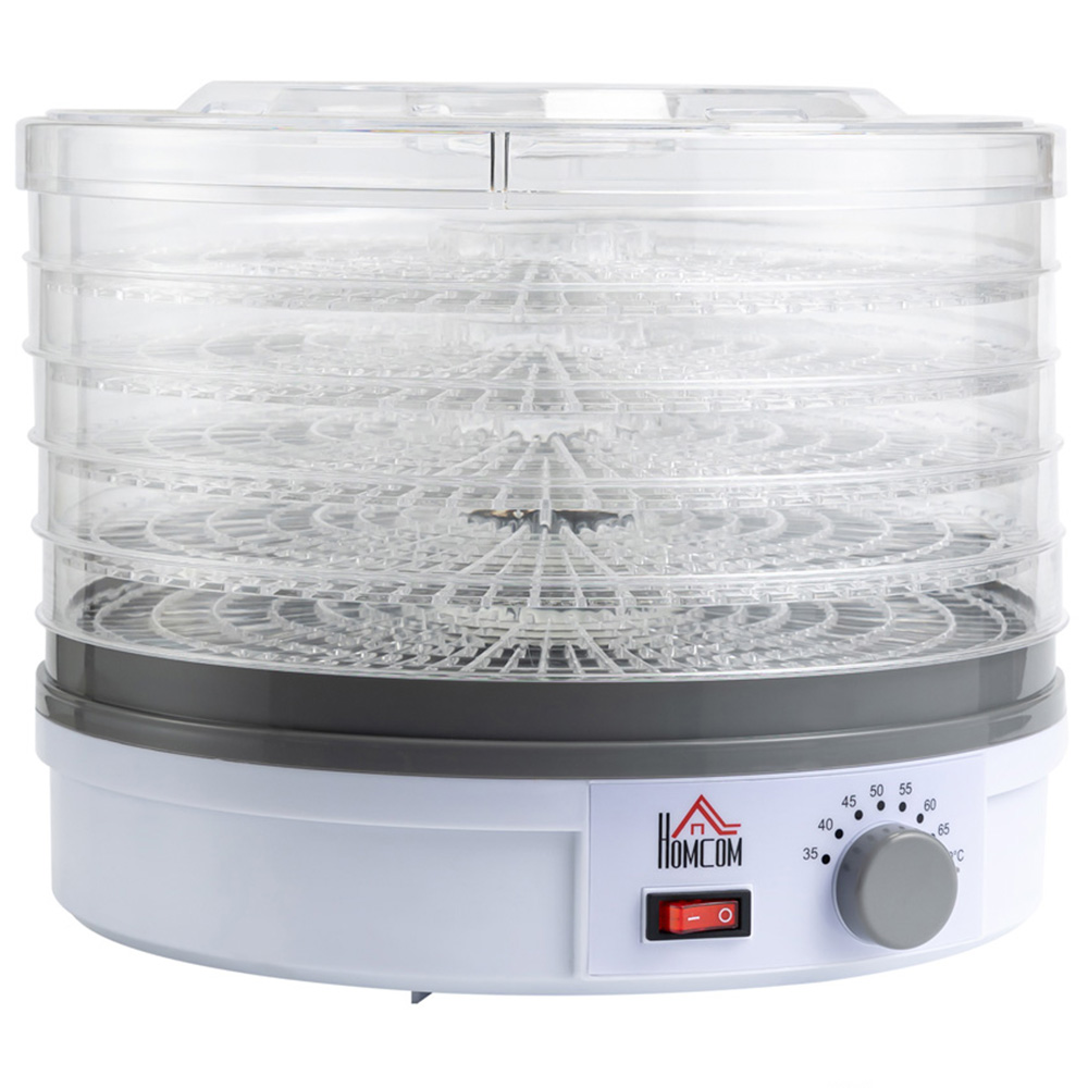 HOMCOM 800-144V70 5 Tier Round Food Dehydrator 245W Image 1