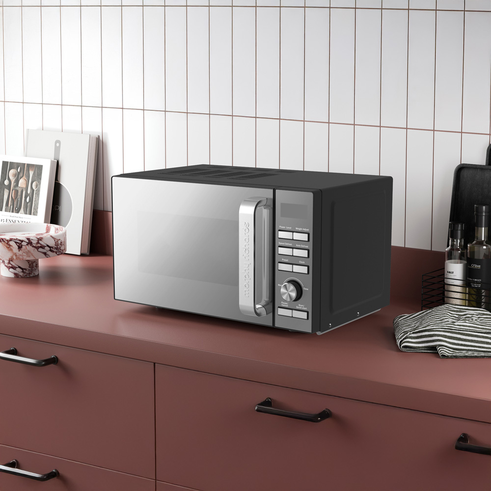 Morphy Richards 511443 Digital Mirror Door and Mirror Acrylic Panel 20L Microwave 800W Image 2