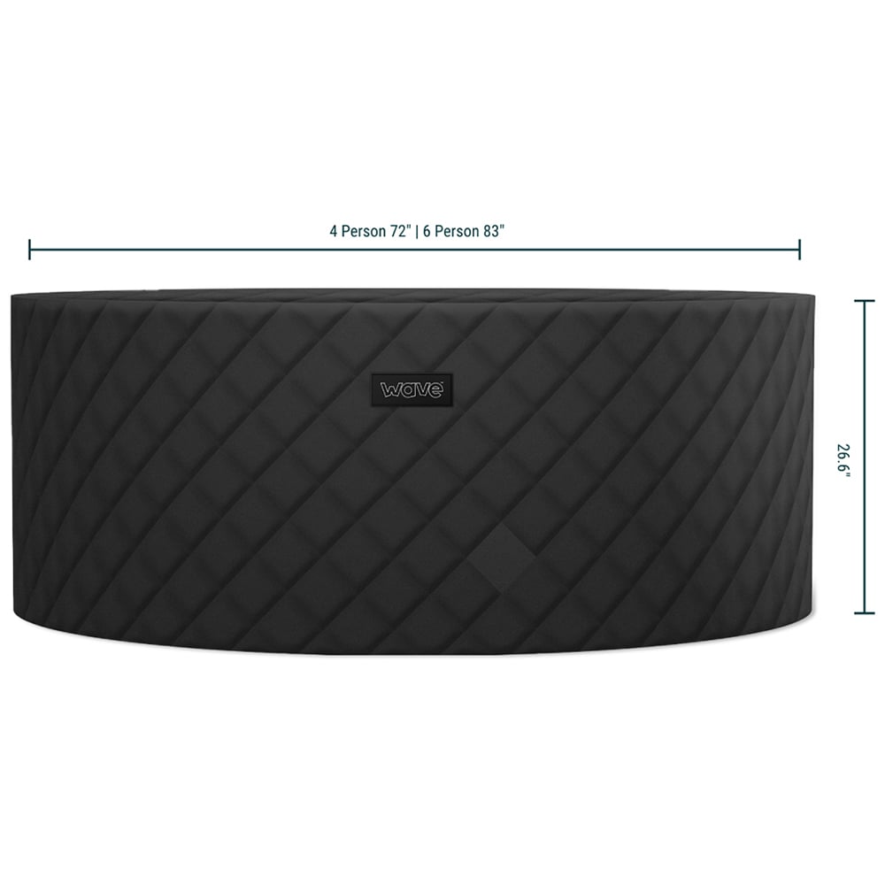 Wave Atlantic 4 Person Round Thermal Hot Tub Cover Image 4