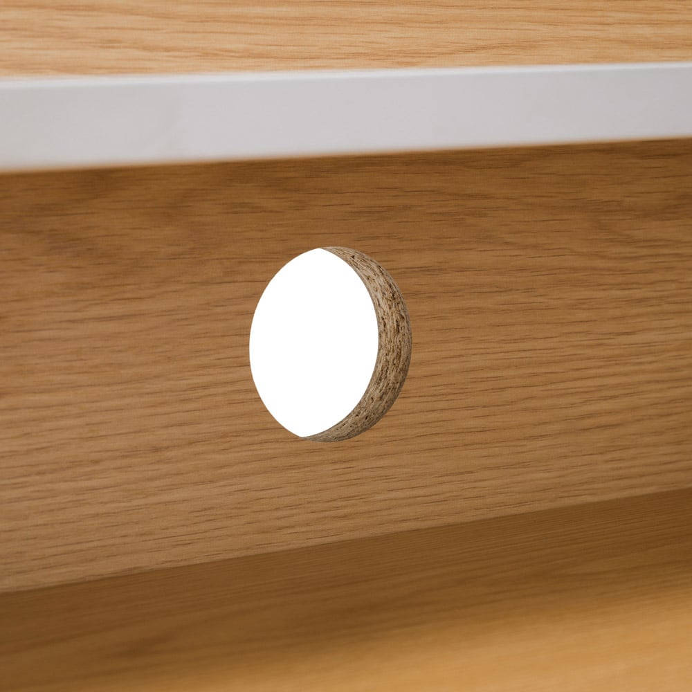 Julian Bowen Palmer Single Shelf Desk Oak Effect Image 6