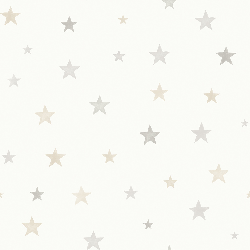 Grandeco Stars Nursery Natural Grey Textured Wallpaper Image 1
