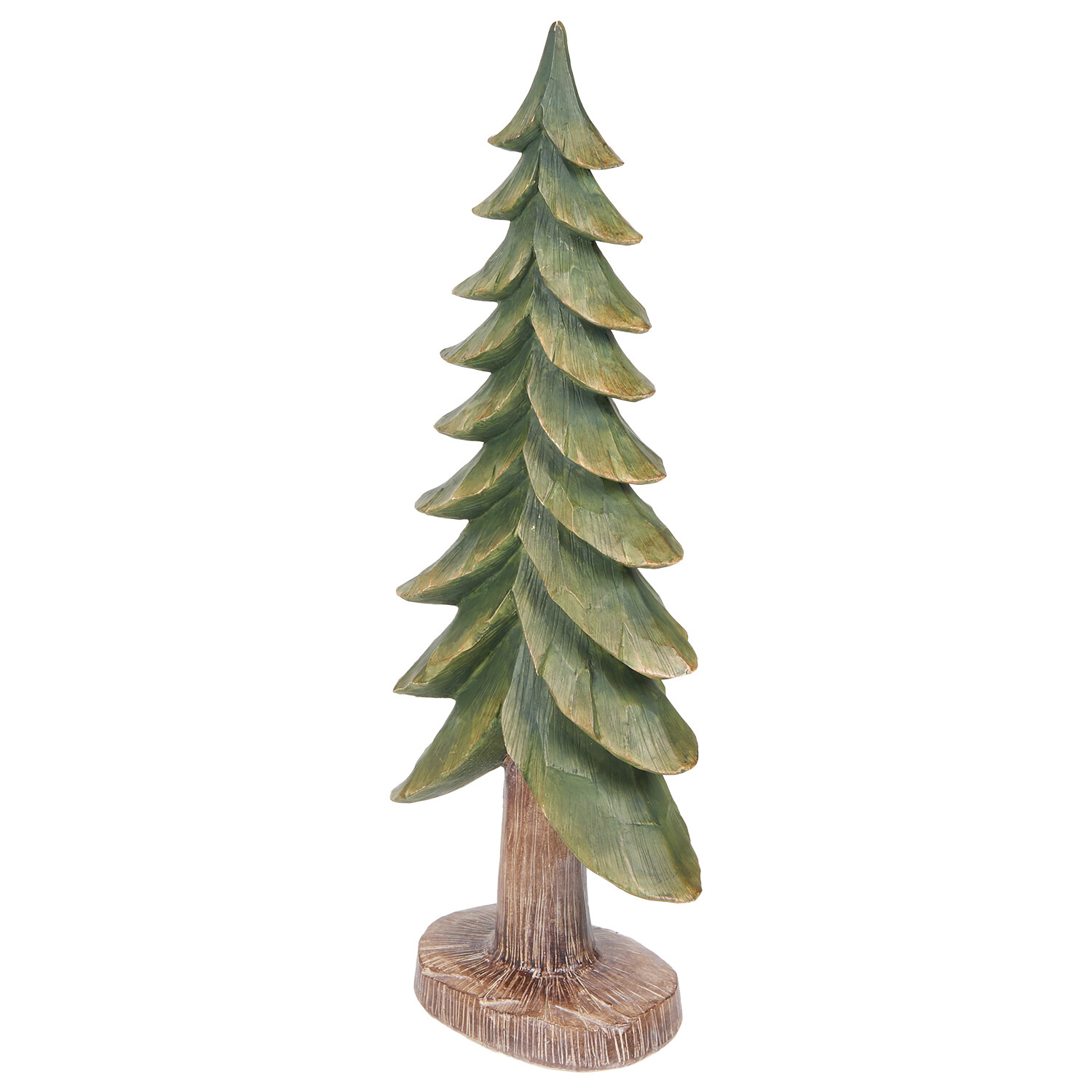 Set of 4 Wood Effect Reindeer SceneNatural and Green Image 5