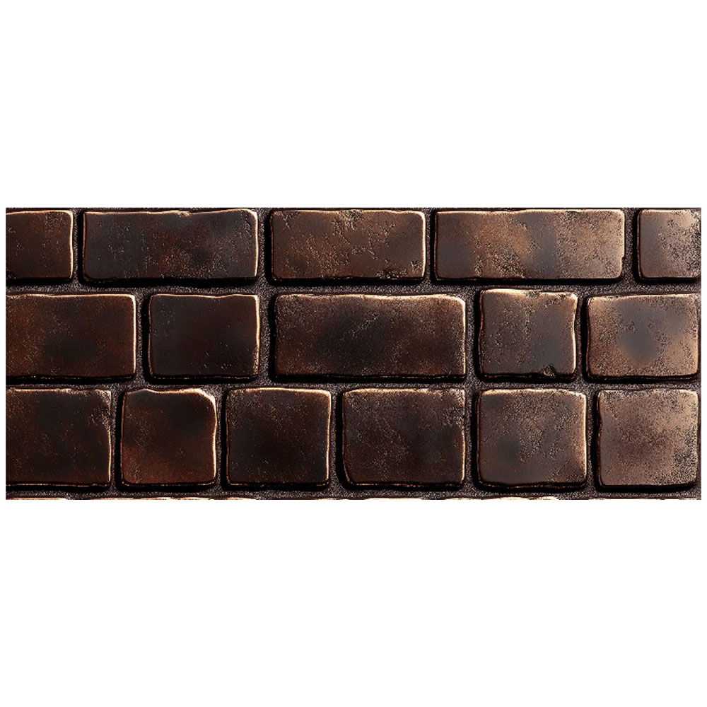 Warren Reed Designer Bronze Bricks Glass Bathroom Splashback 25 x 60cm Image 2