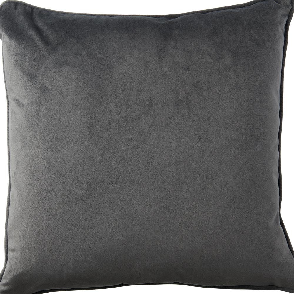 Wilko Slate Velour Cushion 55 x 55cm Wilko