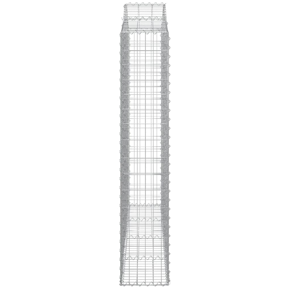vidaXL Silver Galvanised Iron Gabion Basket 200 x 30 x 160/180cm 2 Pack Image 3