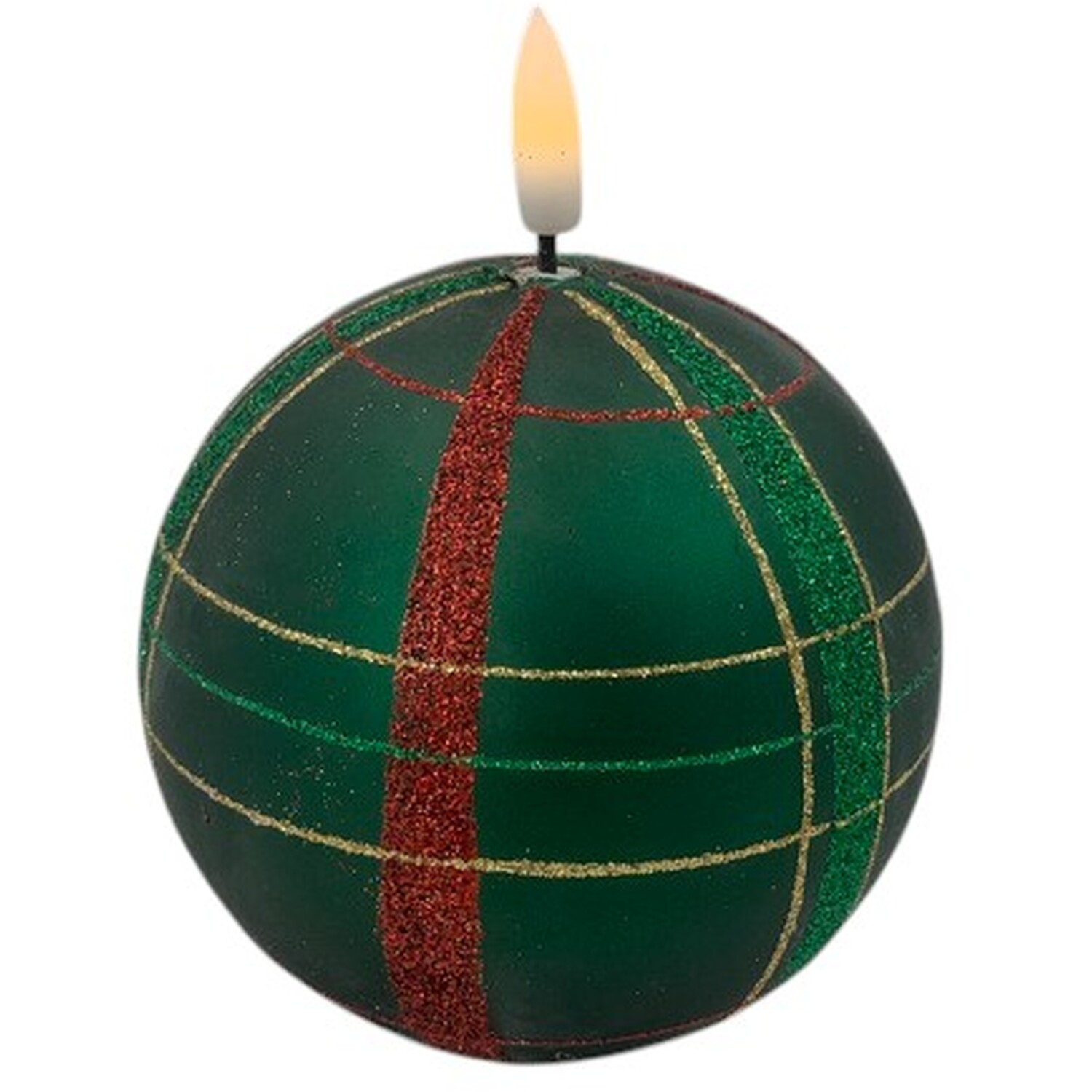 Tartan Bauble LED Candle Image 2