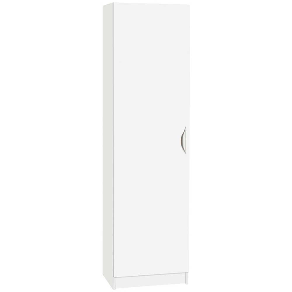 R White Cabinets Single Door White Tall Cupboard Image 2