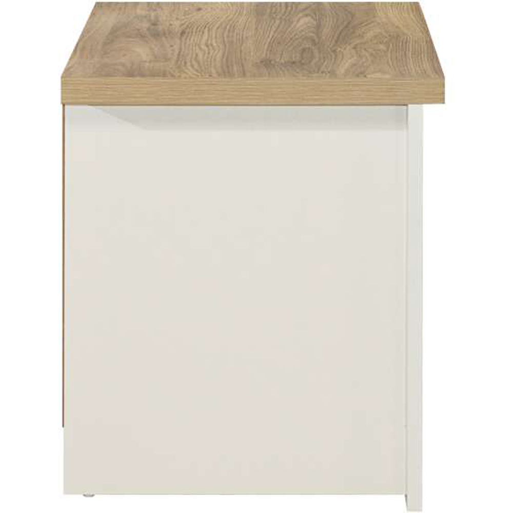 Highgate 2 Drawer Cream and Oak Bedside Table Image 4