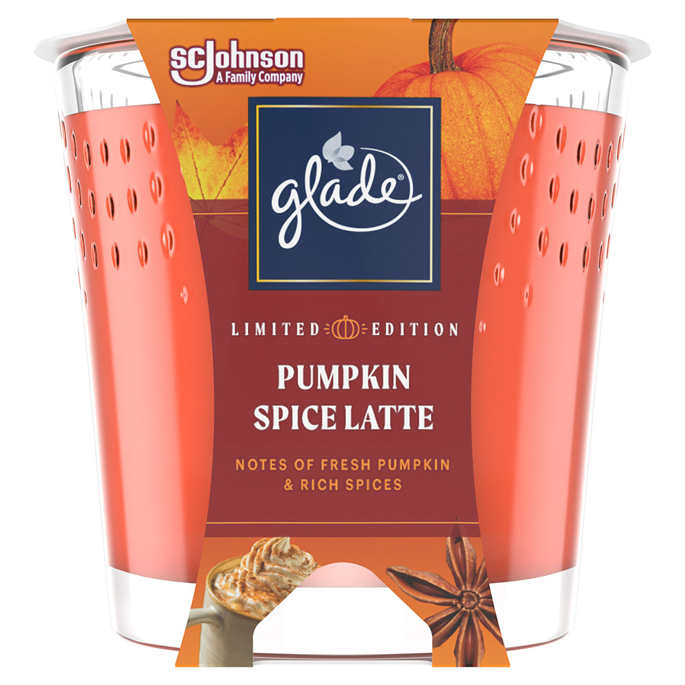 Glade Candle Pumpkin Spice Latte 129g Image 1
