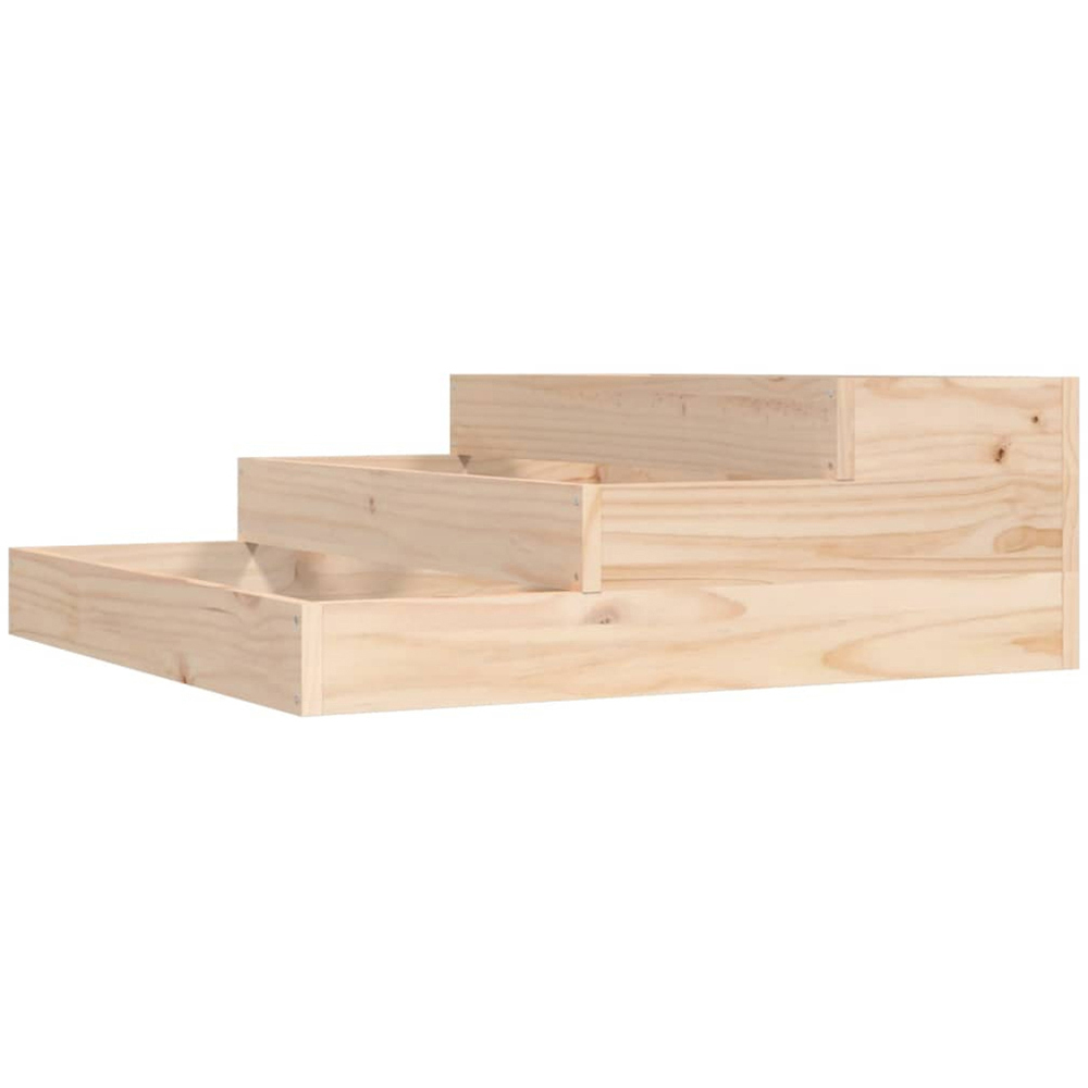 vidaXL 3 Tier Brown Pine Wood Raised Garden Bed 27 x 78 x 78cm Image 1