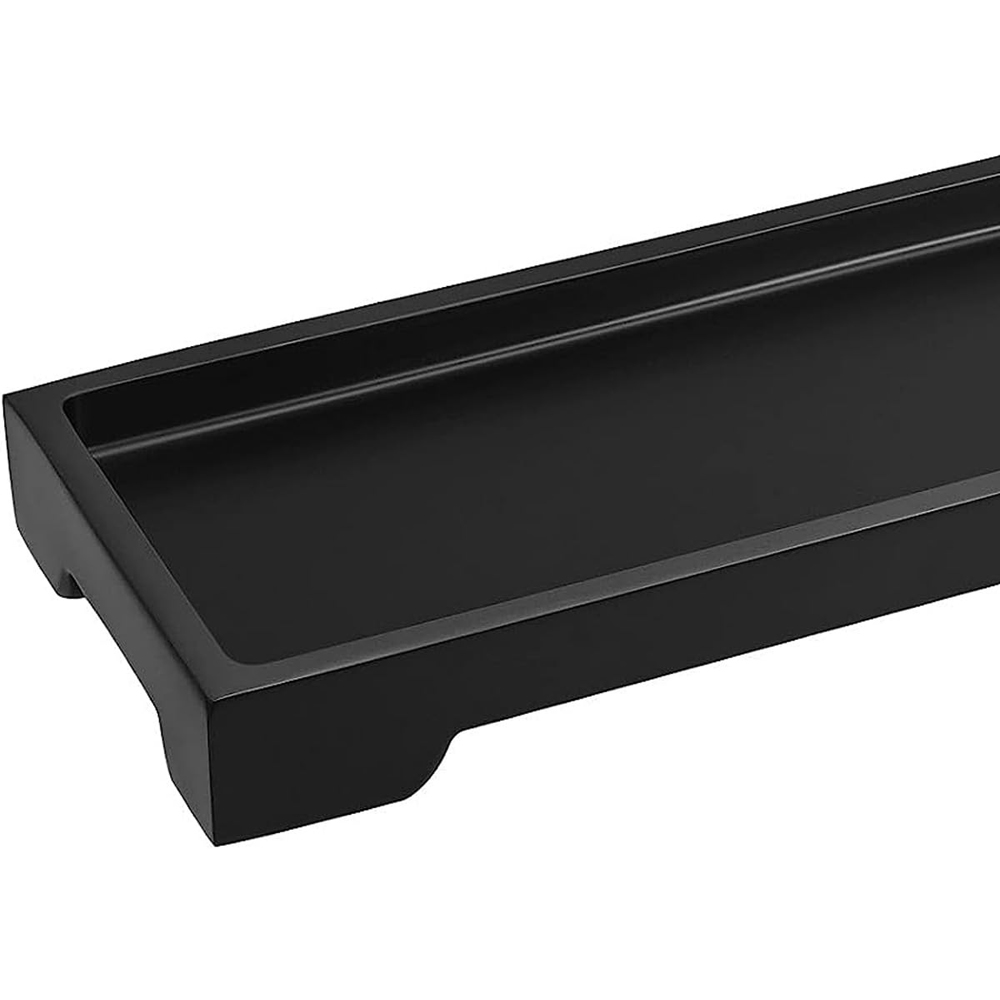 ATEK Small Black Multi-Purpose Resin Vanity Serving Tray Image 4