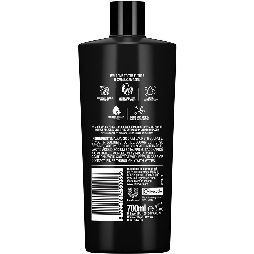 Lynx Jungle Fresh Extra Fresh 3-in-1 Body Face and Hair Shower Gel 225ml 3 Pack Image 3