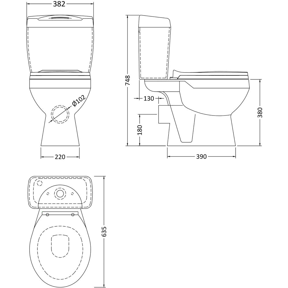 nuie Melbourne White Bathroom Set Image 2