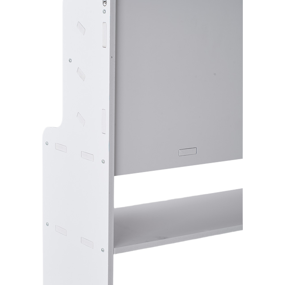 Living and Home 2 Shelf White Desktop Storage Shelf with Raised Base and Angled Compartments Image 6