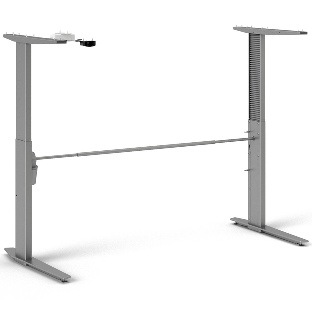Florence Electric Height Adjustable Desk White and Silver Grey Image 7