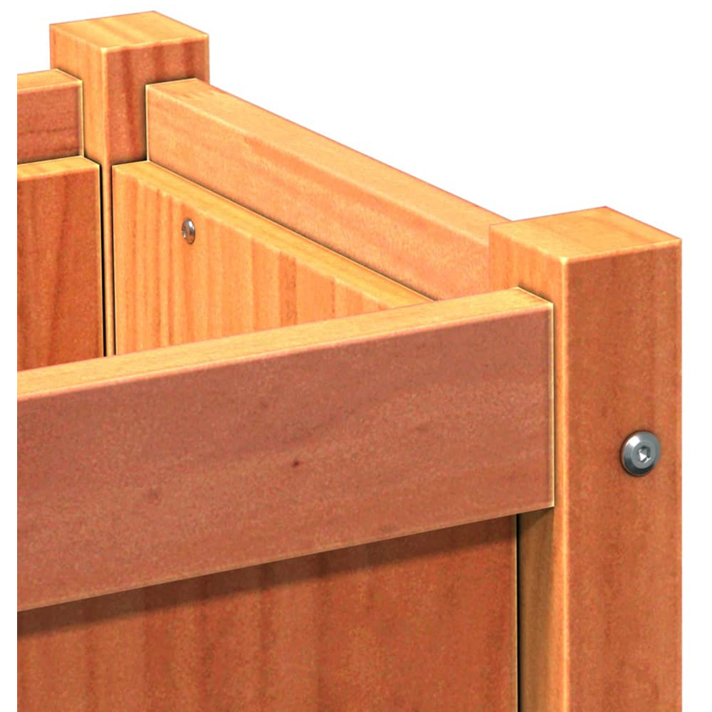 vidaXL Wax Brown Solid Pine Wood Garden Planter 31 x 90 x 31cm Image 8