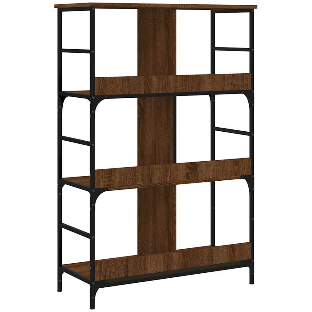 vidaXL 6 Shelf Brown Oak Wooden Bookcase Image 6