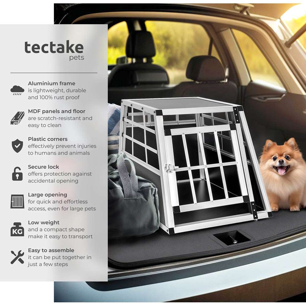 tectake Black Dog Crate 69 x 54cm Image 6