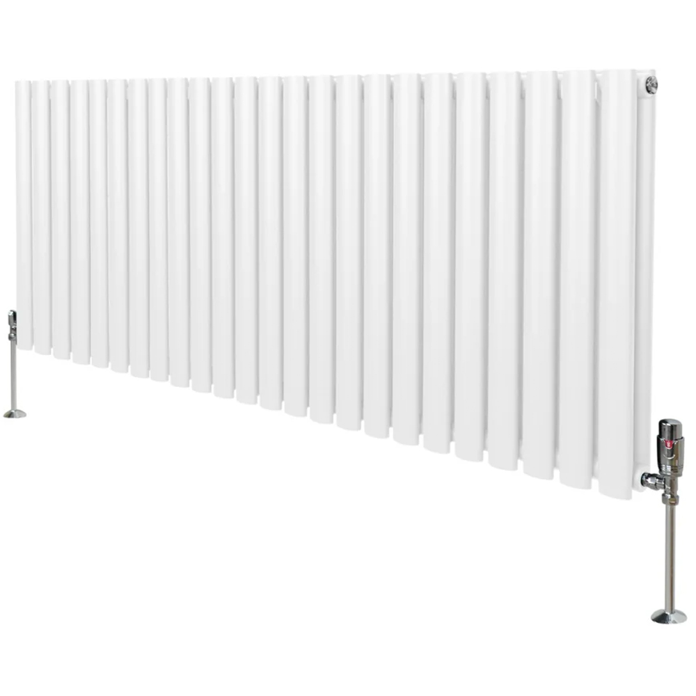 Monster Shop 6440BTU White Oval Column Radiator and Valves 600 x 1440mm Image 3