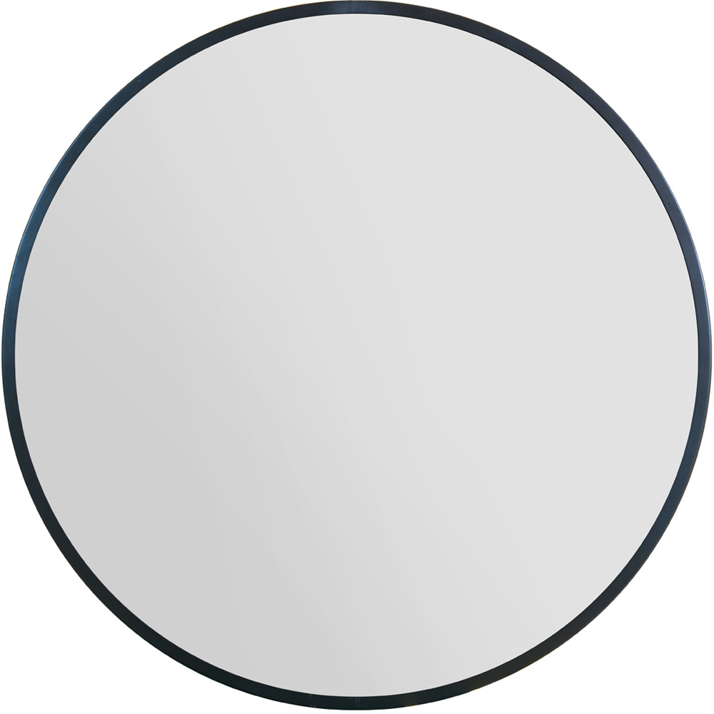 The Fenestra Black Metal Wall Mirror 100 x 100cm Image 1