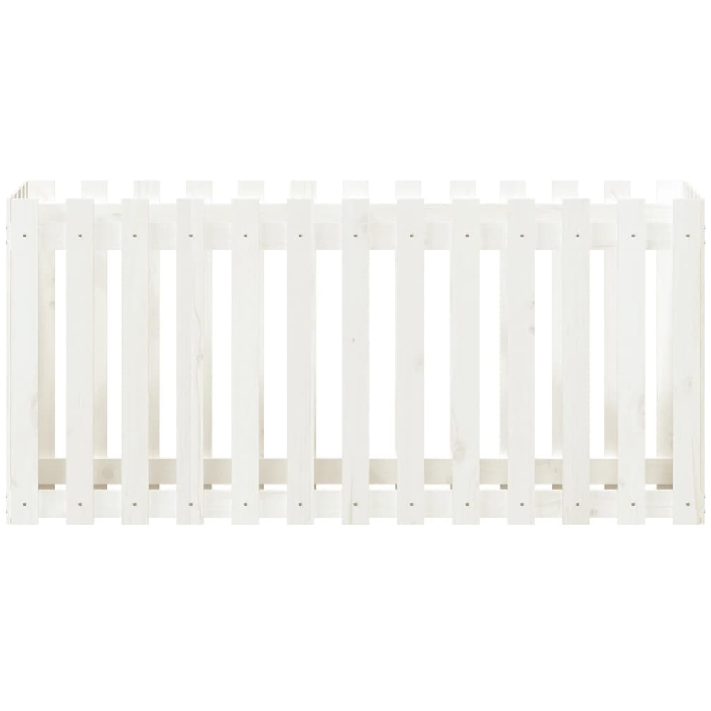 vidaXL White Pine Wood Raised Garden Bed 70 x 50 x 150cm Image 4