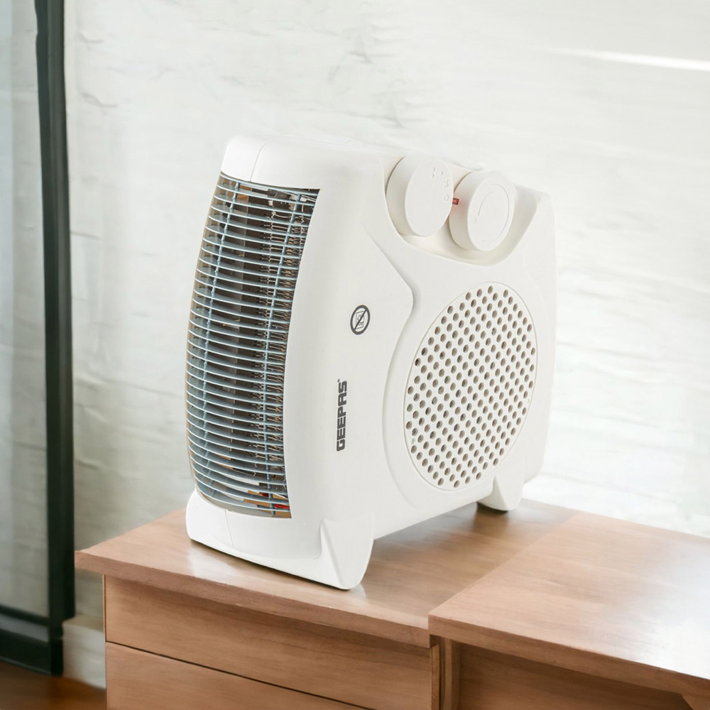 Geepas White Portable Fan Heater 2000W Image 2