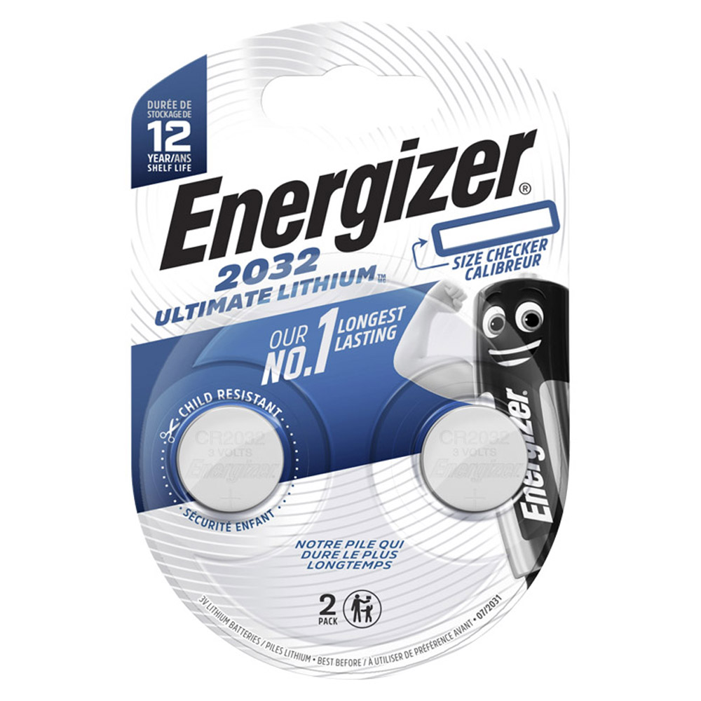 Energizer CR2032 2 Pack Ultimate Lithium Coin Batteries Wilko