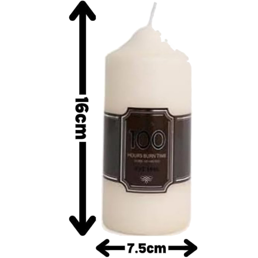 Marco Paul Ivory Wax Christmas Pillar Candle 16cm Image 3