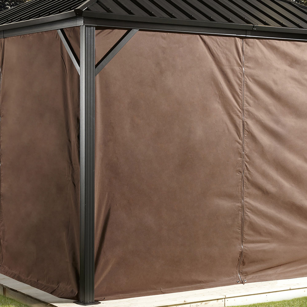 Sojag Dakota 3 x 3m Brown Gazebo Curtain Image 3