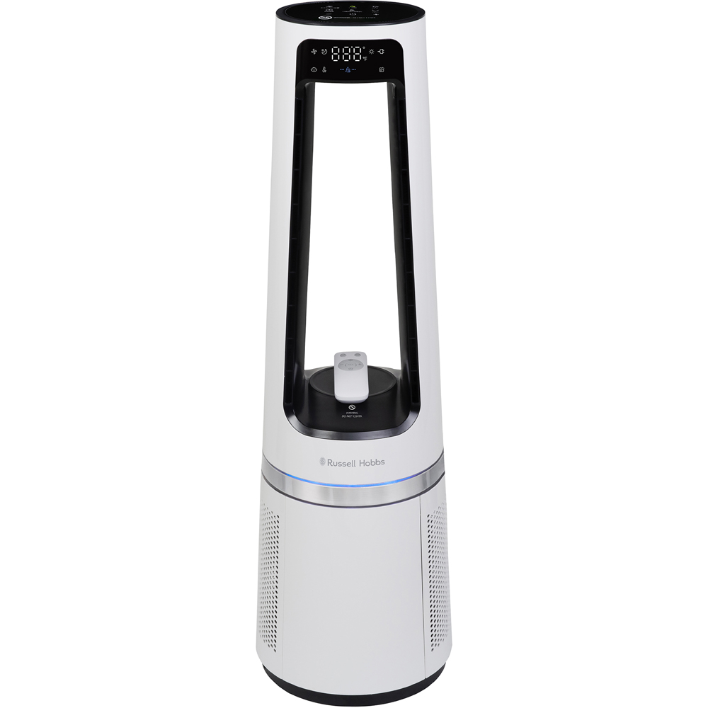 Russell Hobbs White Bladeless Cool and Heat Fan with Remote Image 1