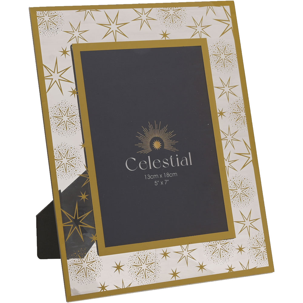 The Christmas Gift Co Celestial Gold Glass Photo Frame 5 x 7 inch Image 3